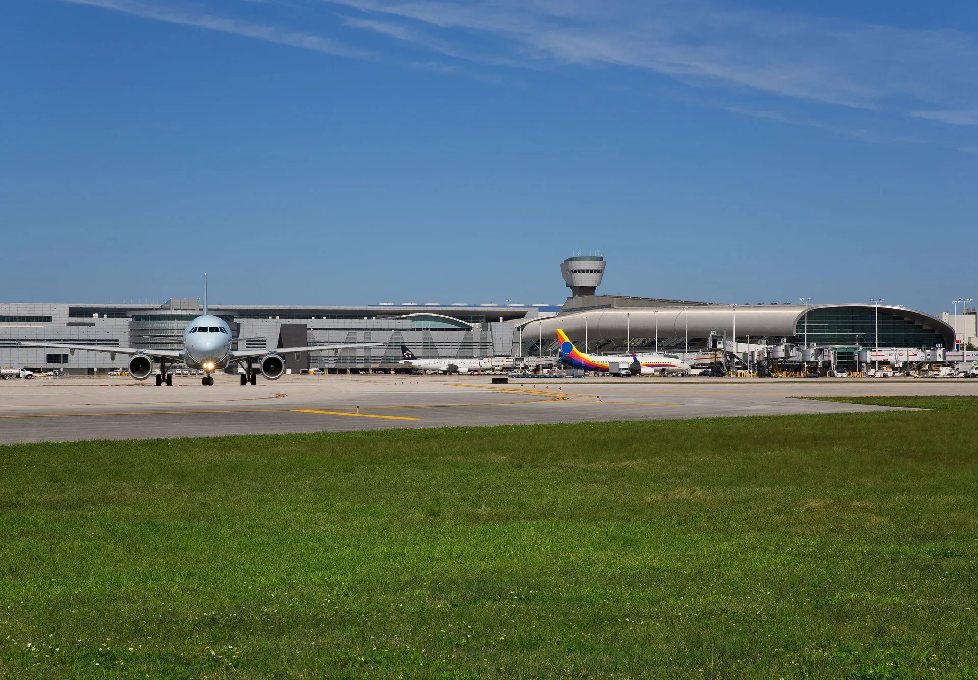 airplanes at an airport